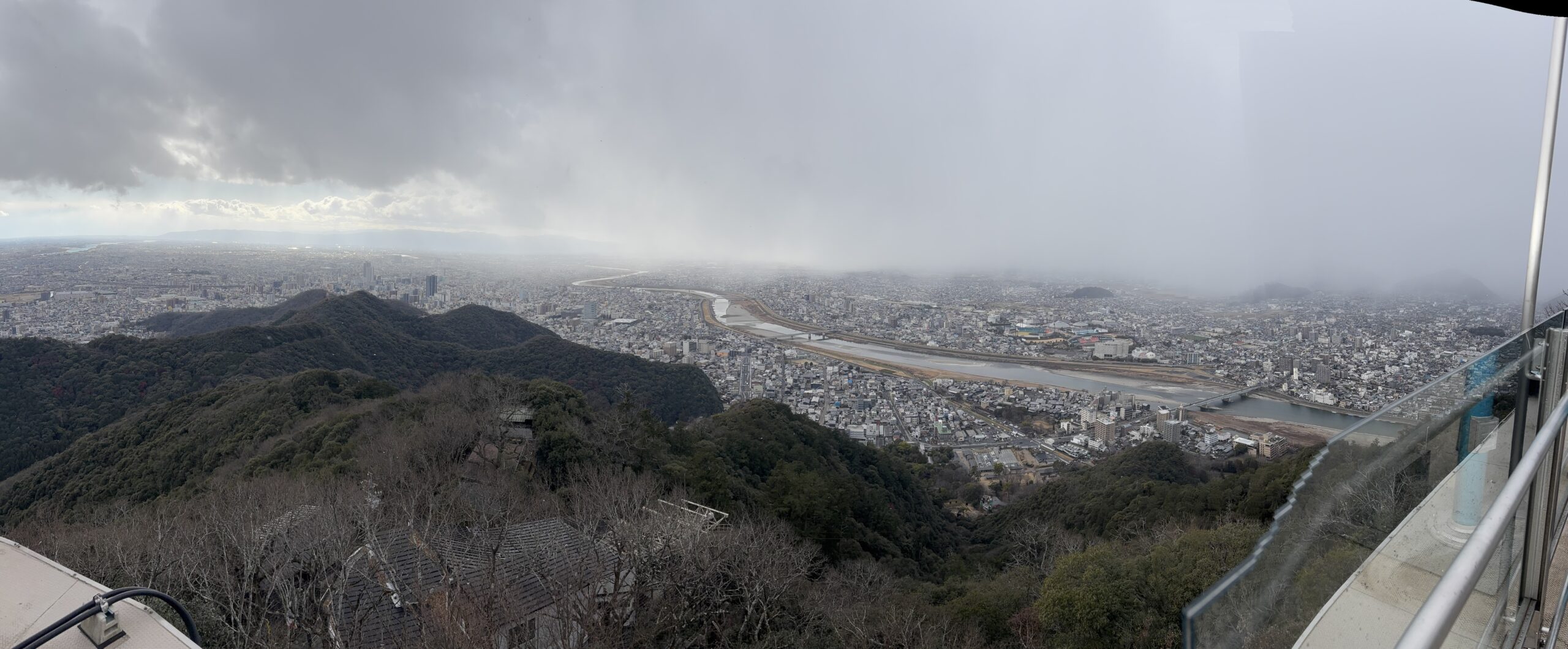 岐阜城の展望台からの景色